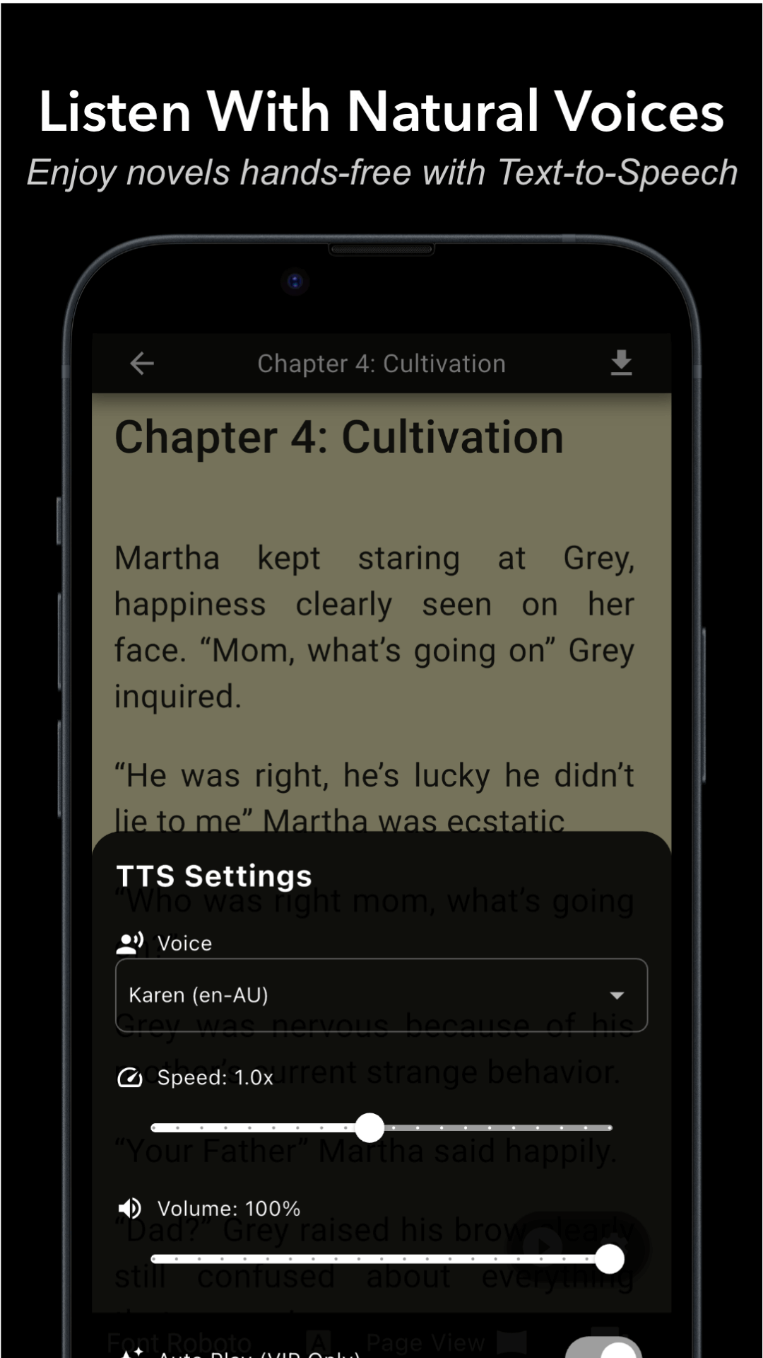 Light Novel App - Listen with natural voices using text-to-speech